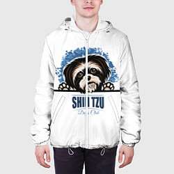 Куртка с капюшоном мужская Ши-Тцу Shih-Tzu, цвет: 3D-белый — фото 2