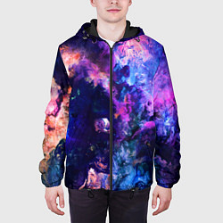 Куртка с капюшоном мужская НЕОНОВЫЕ КОСМОС NEON SPACE, цвет: 3D-черный — фото 2