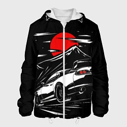 Куртка с капюшоном мужская Toyota Supra: Red Moon, цвет: 3D-белый