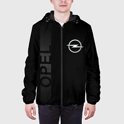 Куртка с капюшоном мужская Опель Opel, цвет: 3D-черный — фото 2