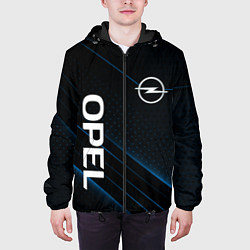 Куртка с капюшоном мужская Опель, Opel, цвет: 3D-черный — фото 2