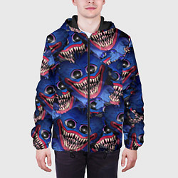 Куртка с капюшоном мужская Huggy Wuggy: Pattern Face, цвет: 3D-черный — фото 2