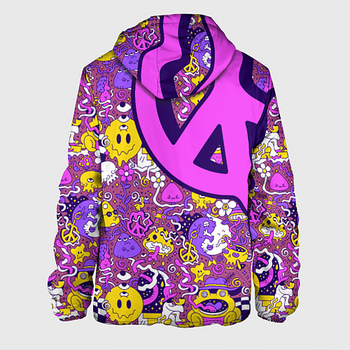 Мужская куртка Психоделика Существа Знаки / 3D-Черный – фото 2