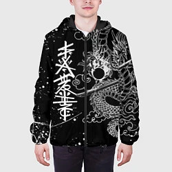 Куртка с капюшоном мужская БЕЛЫЙ ДРАКОН ЯПОНИЯ WHITE DRAGON, цвет: 3D-черный — фото 2