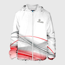Куртка с капюшоном мужская Lexus white theme, цвет: 3D-белый