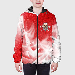 Куртка с капюшоном мужская САНТА - ЛЕДЕНЦЫ - Огонь, цвет: 3D-черный — фото 2