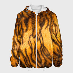 Куртка с капюшоном мужская Шкура тигра 2022, цвет: 3D-белый