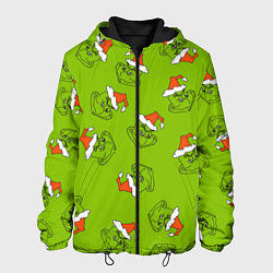 Куртка с капюшоном мужская Гринч Укротитель рождества, цвет: 3D-черный