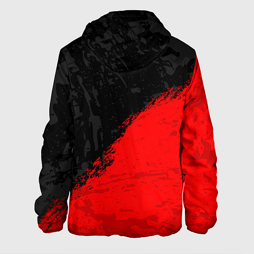 Мужская куртка DOTA 2 RED LOGO, БРЫЗГИ КРАСОК / 3D-Черный – фото 2