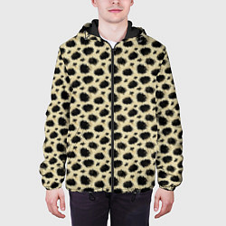 Куртка с капюшоном мужская Шкура Леопарда Leopard, цвет: 3D-черный — фото 2