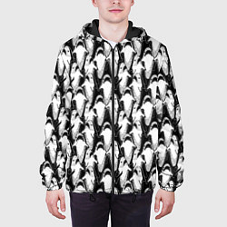Куртка с капюшоном мужская Хищные Рыбы, цвет: 3D-черный — фото 2