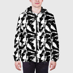 Куртка с капюшоном мужская Шкура Белого Тигра, цвет: 3D-черный — фото 2