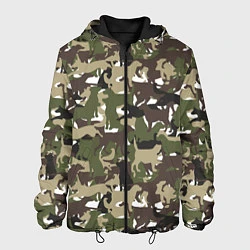 Куртка с капюшоном мужская Камуфляж из Собак Camouflage, цвет: 3D-черный