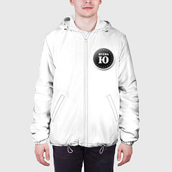 Куртка с капюшоном мужская Иконка Буква Ю, цвет: 3D-белый — фото 2