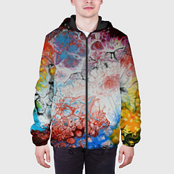 Куртка с капюшоном мужская ЦветоТрэш, цвет: 3D-черный — фото 2