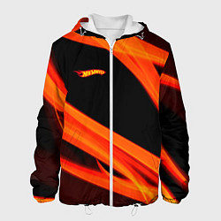 Куртка с капюшоном мужская Hot Wheels Fire BackGround, цвет: 3D-белый