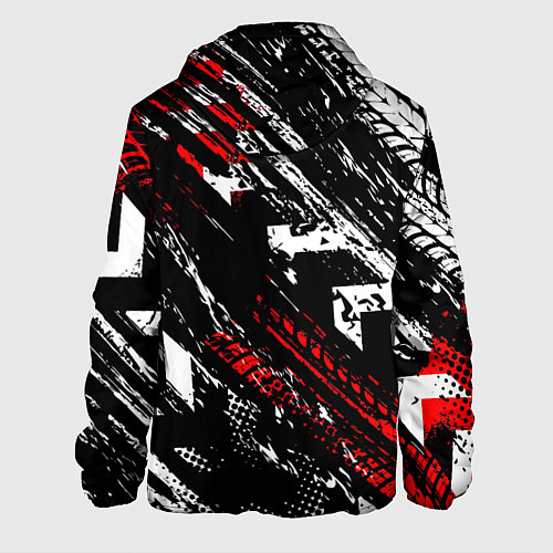 Мужская куртка Toyota - Следы шин / 3D-Черный – фото 2