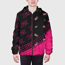 Куртка с капюшоном мужская SQUID GAME - 067 Краска Паттерны, цвет: 3D-черный — фото 2