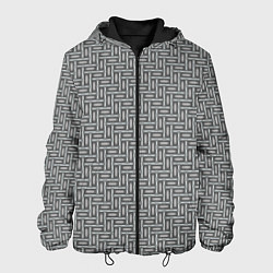 Куртка с капюшоном мужская Коллекция Journey Прямоугольники 119-9-6 Дополнени, цвет: 3D-черный