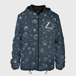 Куртка с капюшоном мужская ЛЕКСУС Капли, цвет: 3D-черный