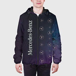 Куртка с капюшоном мужская МЕРСЕДЕС Космос, цвет: 3D-черный — фото 2