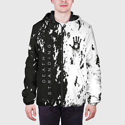 Куртка с капюшоном мужская Death Stranding Black & White, цвет: 3D-черный — фото 2