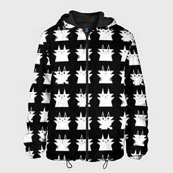Куртка с капюшоном мужская Мультяшные котики, цвет: 3D-черный