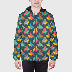 Куртка с капюшоном мужская Овечки 18, цвет: 3D-черный — фото 2