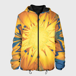 Куртка с капюшоном мужская Солнечный цветок Абстракция 535-332-32, цвет: 3D-черный