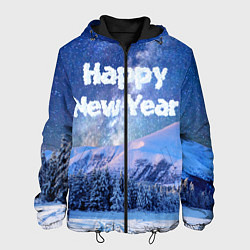 Мужская куртка Космическая Зима Надпись Новый Год