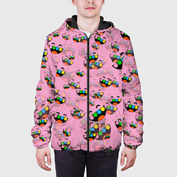 Куртка с капюшоном мужская Toca Boca logo pink Тока Бока, цвет: 3D-черный — фото 2
