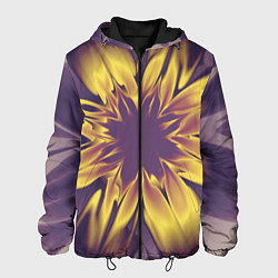 Куртка с капюшоном мужская Цветок заката Абстракция 535-332-32-63, цвет: 3D-черный