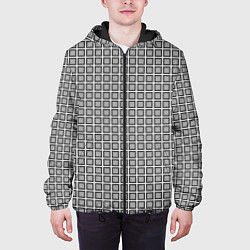 Куртка с капюшоном мужская Коллекция Journey Клетка 2 119-9-7-f1 Дополнение к, цвет: 3D-черный — фото 2