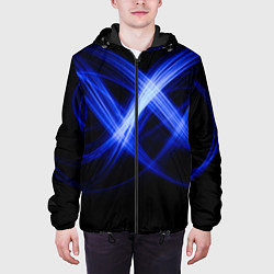 Куртка с капюшоном мужская Синяя бесконечность энергии, цвет: 3D-черный — фото 2