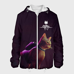 Куртка с капюшоном мужская Stray: Wandering Cat, цвет: 3D-белый