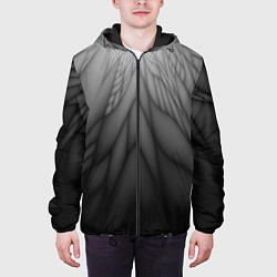 Куртка с капюшоном мужская Коллекция Rays Лучи Черный Абстракция 661-11-w1, цвет: 3D-черный — фото 2