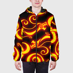 Куртка с капюшоном мужская ОГНЕННОЕ ТАТУ ДРАКЕНА DRAKEN FIRE TATTOO, цвет: 3D-черный — фото 2