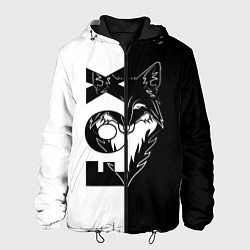 Куртка с капюшоном мужская FOX Лис, цвет: 3D-черный