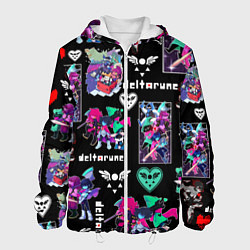 Куртка с капюшоном мужская DELTARUNE PATTERN ART ГЕРОИ ДЕЛЬТАРУН, цвет: 3D-белый