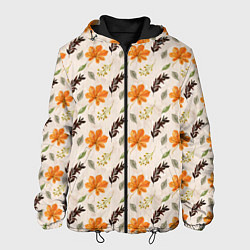 Куртка с капюшоном мужская Осенний пейзаж, цвет: 3D-черный