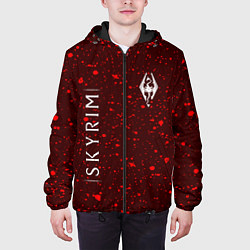 Куртка с капюшоном мужская SKYRIM - Краски, цвет: 3D-черный — фото 2