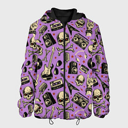 Куртка с капюшоном мужская Rock n Roll alive!, цвет: 3D-черный