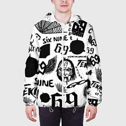 Куртка с капюшоном мужская 6IX9INE - Pattern, цвет: 3D-белый — фото 2