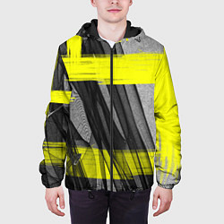 Куртка с капюшоном мужская Коллекция Get inspired! Абстракция Fl-42-167-l-yel, цвет: 3D-черный — фото 2