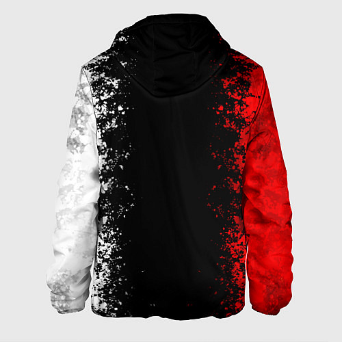 Мужская куртка Poppy Playtime - Брызги и капли красок / 3D-Черный – фото 2