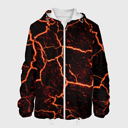 Куртка с капюшоном мужская Раскаленная лаваhot lava, цвет: 3D-белый