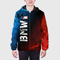 Куртка с капюшоном мужская БМВ BMW Краски, цвет: 3D-черный — фото 2