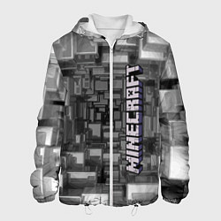 Куртка с капюшоном мужская Minecraft, pattern 2066, цвет: 3D-белый