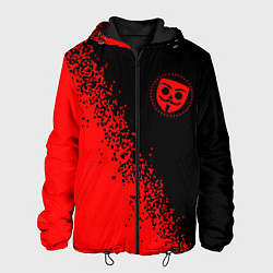 Куртка с капюшоном мужская BUBBLE KVASS Краска, цвет: 3D-черный
