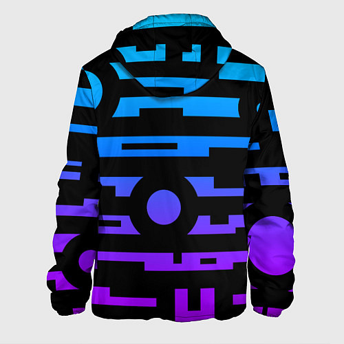 Мужская куртка Неоновая геометрия Neon / 3D-Черный – фото 2